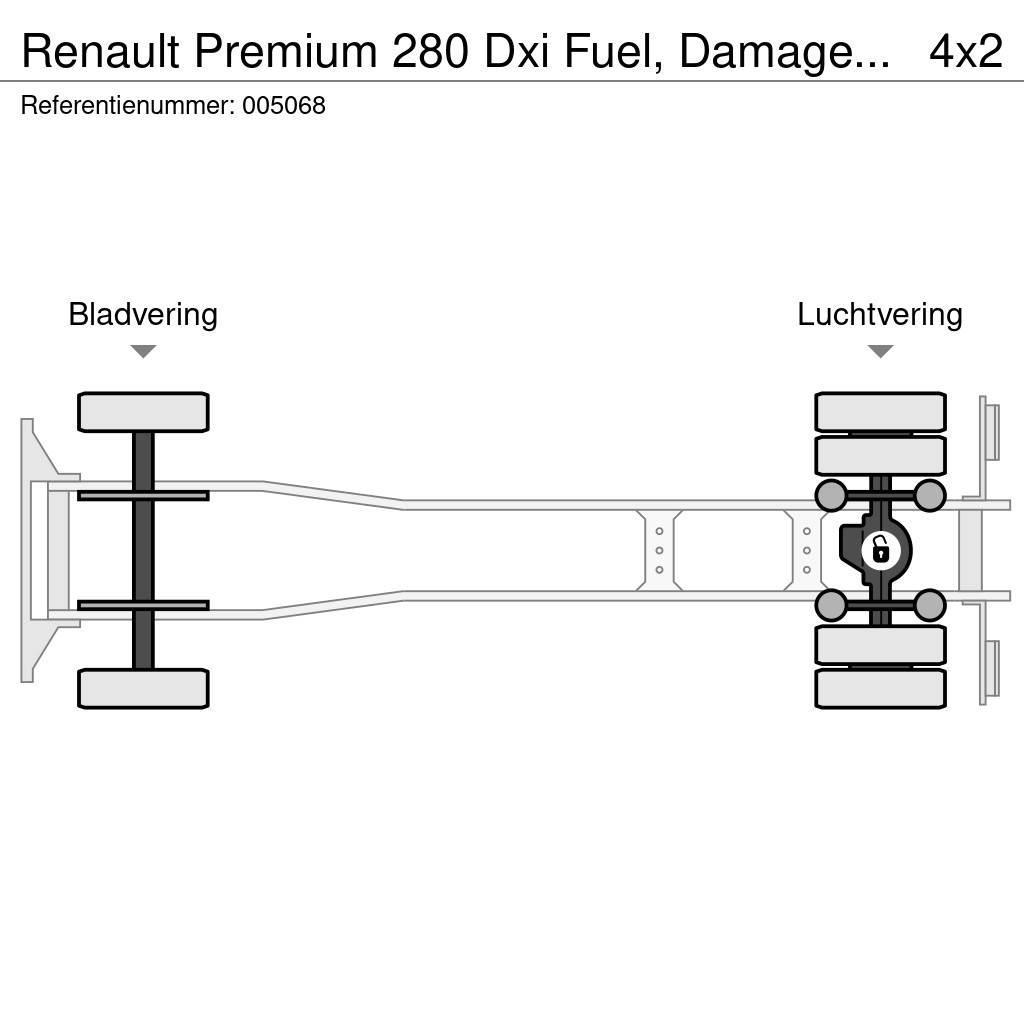 Renault Premium 280 Dxi Fuel, Damage Truck, 11.000 Liter Camiones cisterna