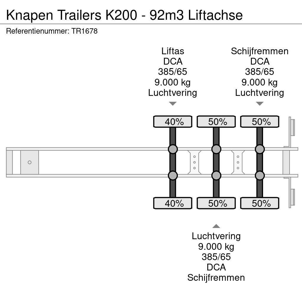 Knapen Trailers K200 - 92m3 Liftachse Cajas de piso oscilante