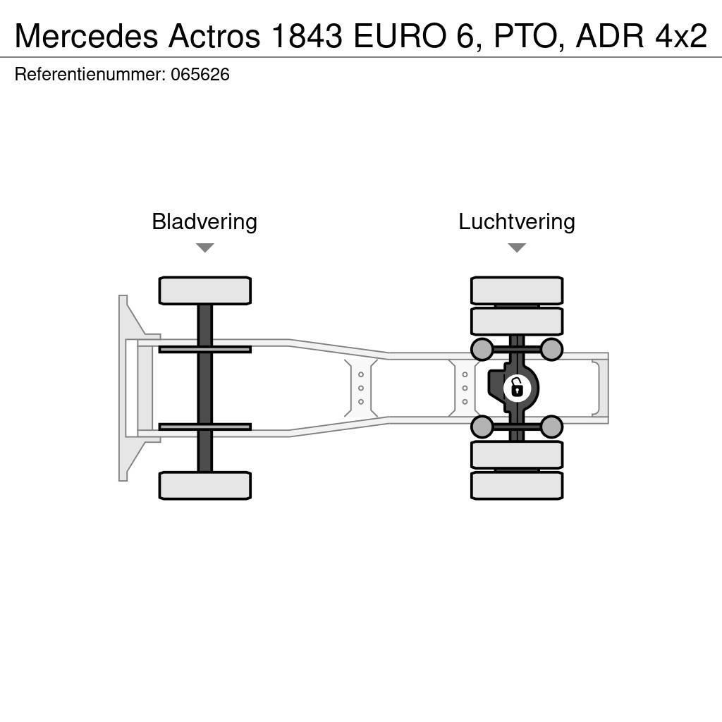 Mercedes-Benz Actros 1843 EURO 6, PTO, ADR Cabezas tractoras