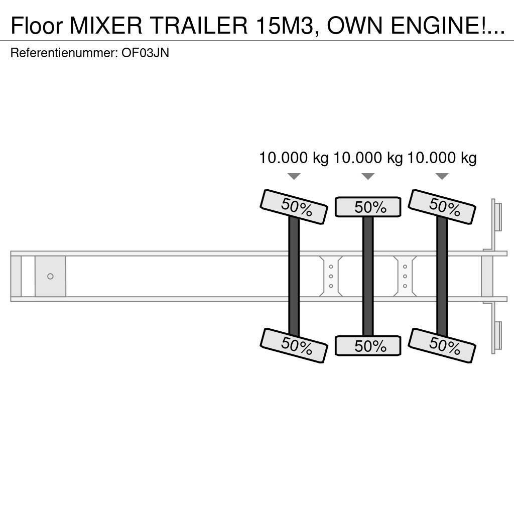 Floor MIXER TRAILER 15M3, OWN ENGINE!!NL MOGELIJK!! Otros semirremolques