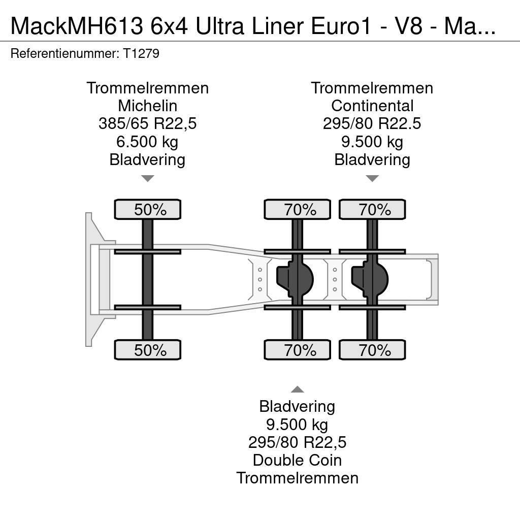 Mack MH613 6x4 Ultra Liner Euro1 - V8 - Manual - PTO - Cabezas tractoras