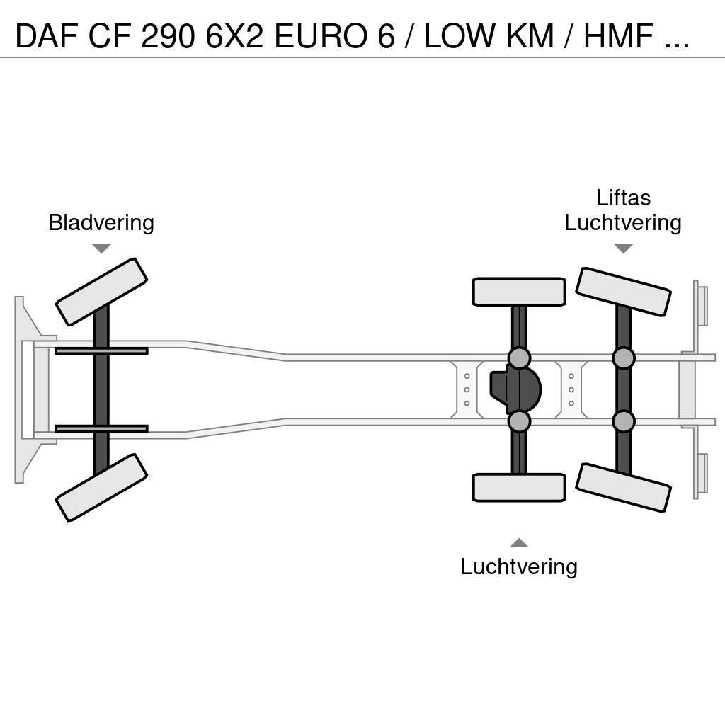 DAF CF 290 6X2 EURO 6 / LOW KM / HMF 3220 K6 / 32 T/M Camiones plataforma