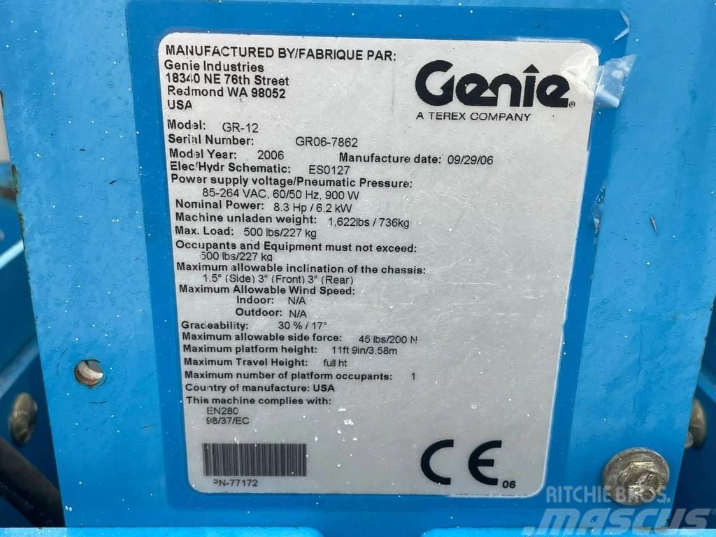 Genie GR-12 | PARTS MACHINE | NON FUNCTIONAL Otras plataformas elevadoras
