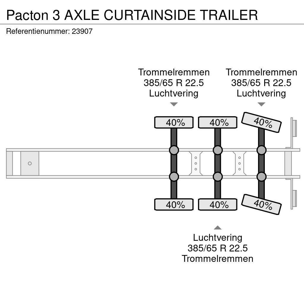 Pacton 3 AXLE CURTAINSIDE TRAILER Semirremolques con caja de lona