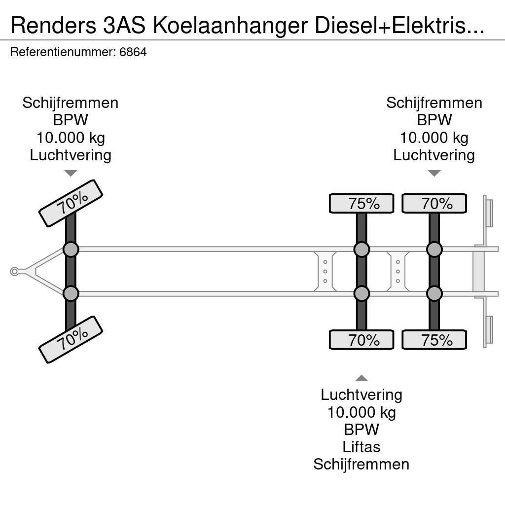 Renders 3AS Koelaanhanger Diesel+Elektrisch 10T assen Remolques isotermos/frigoríficos