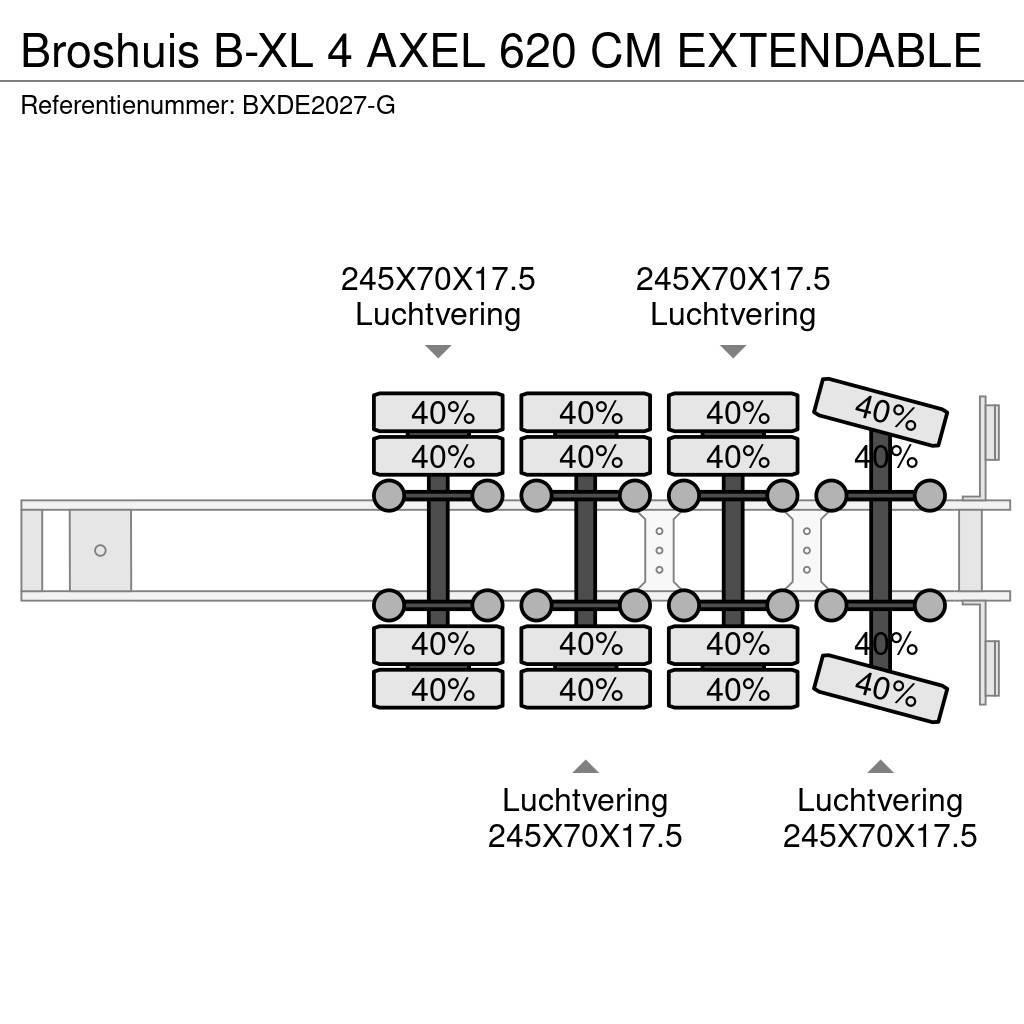 Broshuis B-XL 4 AXEL 620 CM EXTENDABLE Semirremolques de góndola rebajada