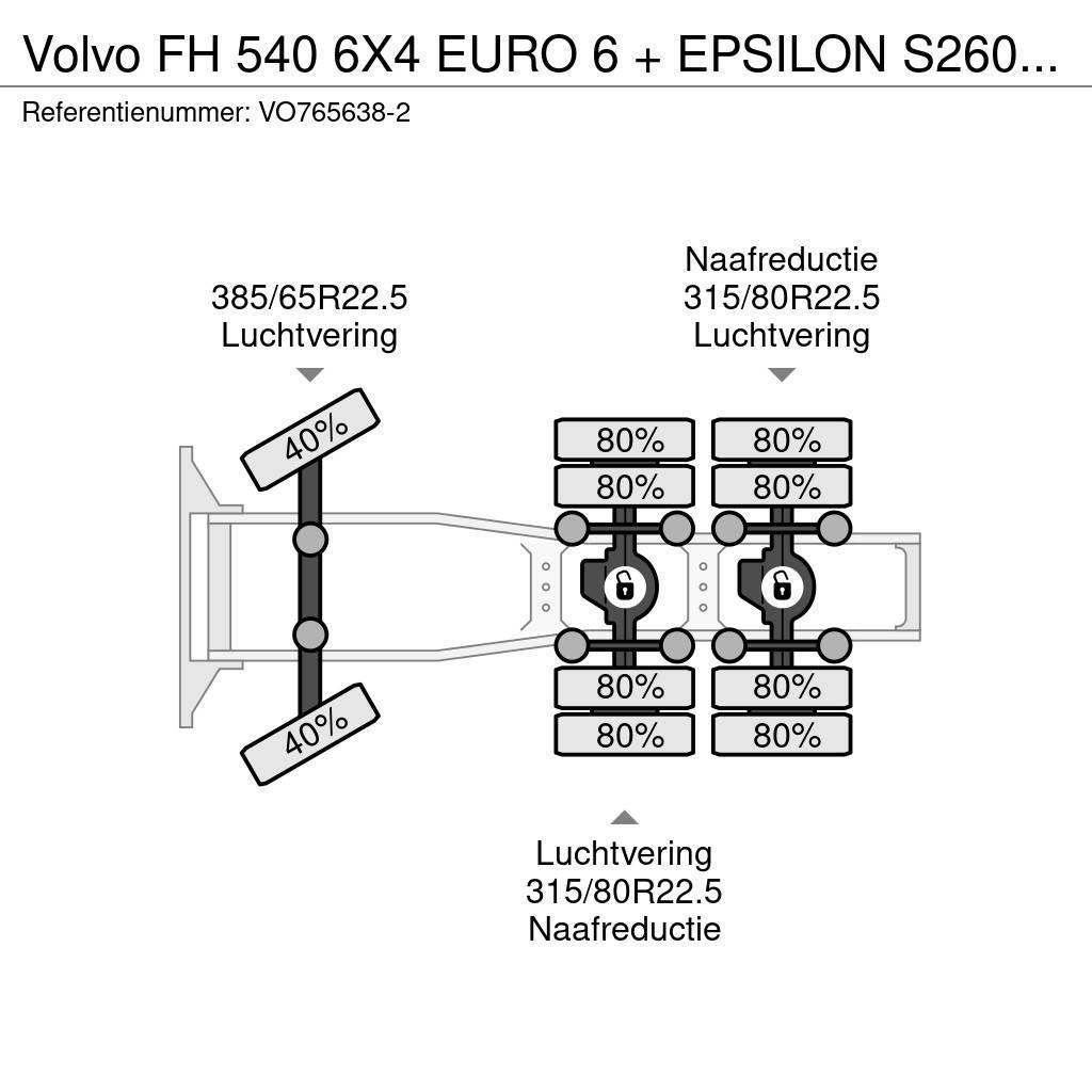 Volvo FH 540 6X4 EURO 6 + EPSILON S260Z96 + TRAILER 4 AX Cabezas tractoras
