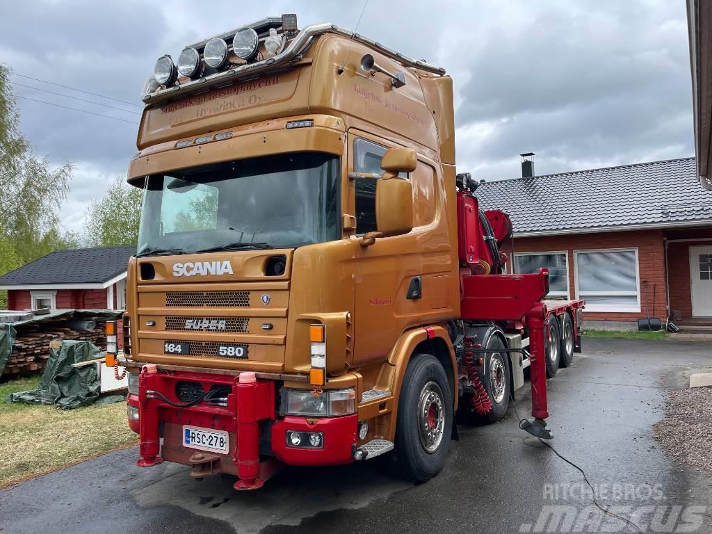 Scania R164 8x2 +Copma 990.6 nosturi+Jibi, kympitys 2028v Camiones grúa