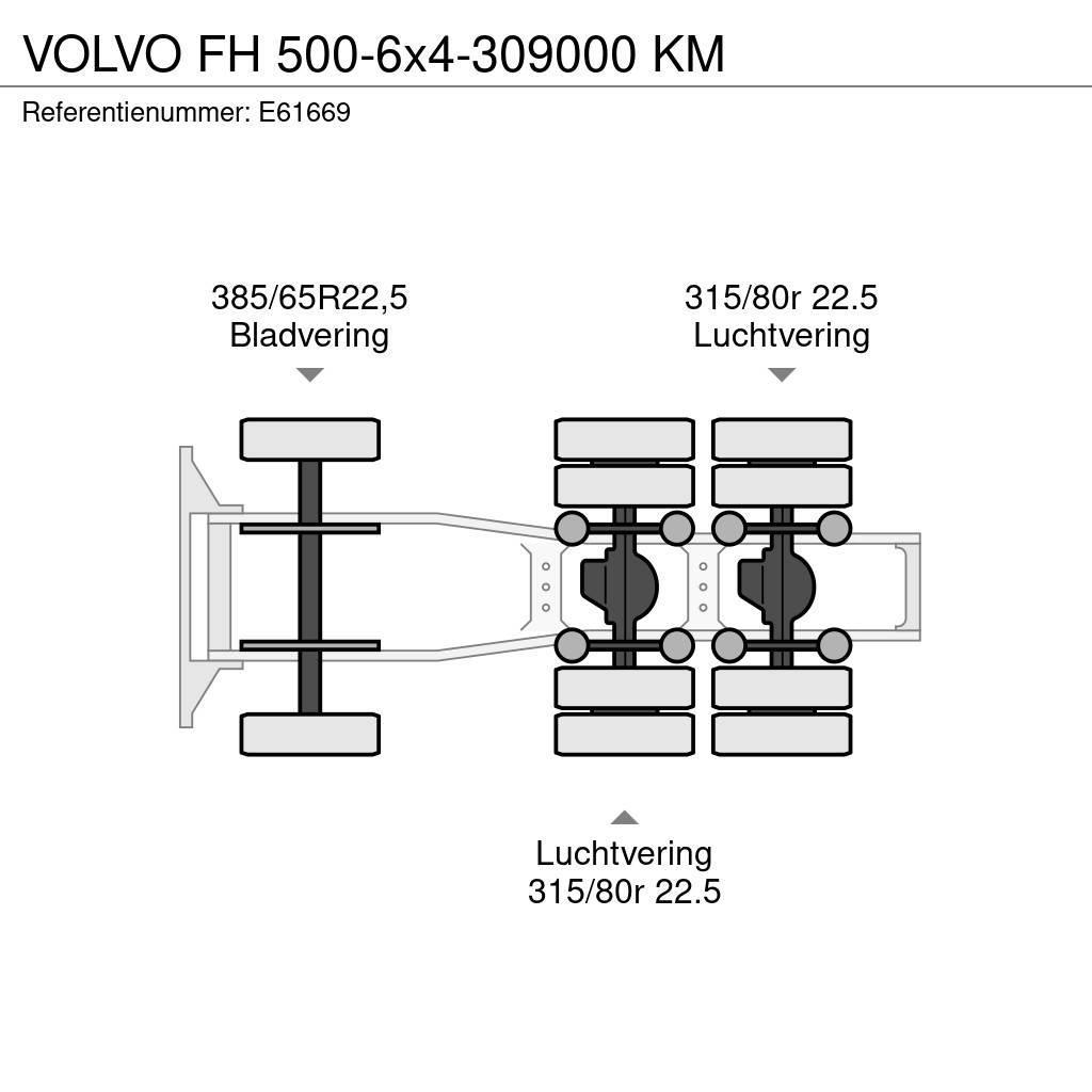 Volvo FH 500-6x4-309000 KM Cabezas tractoras