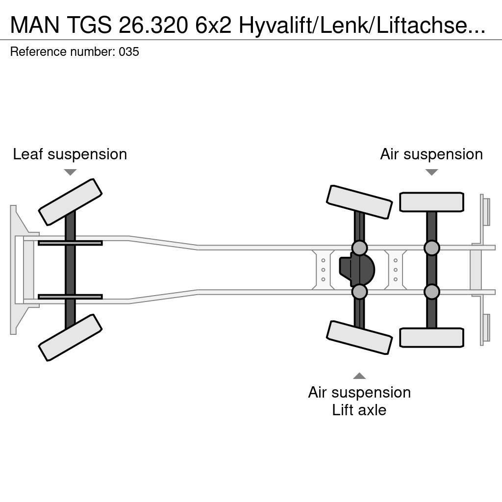 MAN TGS 26.320 6x2 Hyvalift/Lenk/Liftachse/Euro 4 Camiones portacubetas
