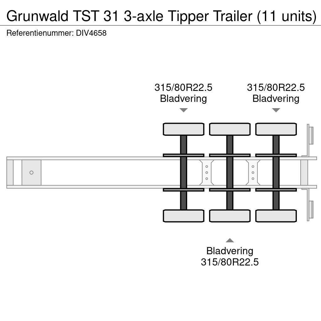 Grunwald TST 31 3-axle Tipper Trailer (11 units) Semirremolques bañera