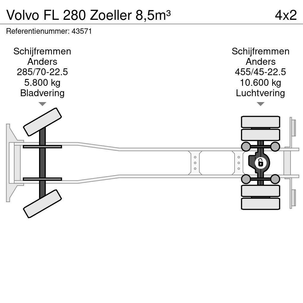 Volvo FL 280 Zoeller 8,5m³ Camiones de basura