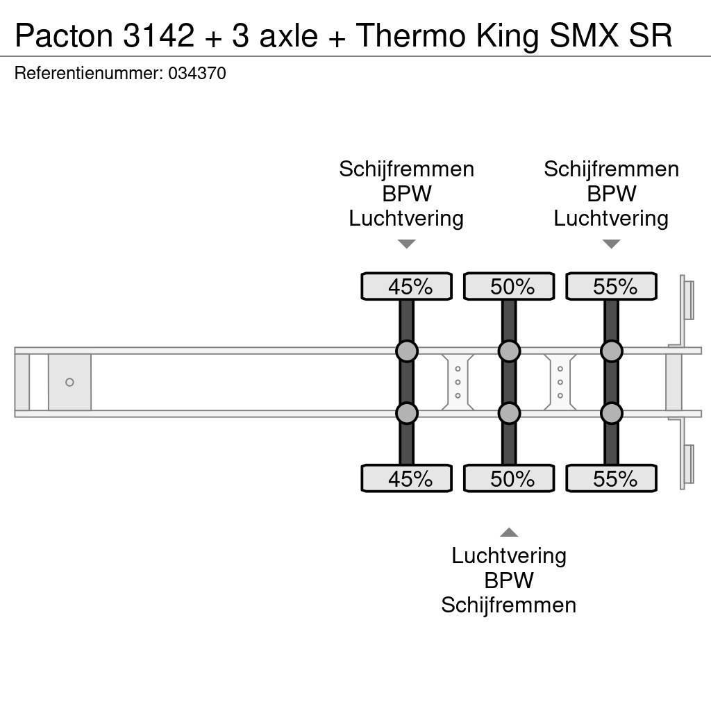 Pacton 3142 + 3 axle + Thermo King SMX SR Semirremolques isotermos/frigoríficos