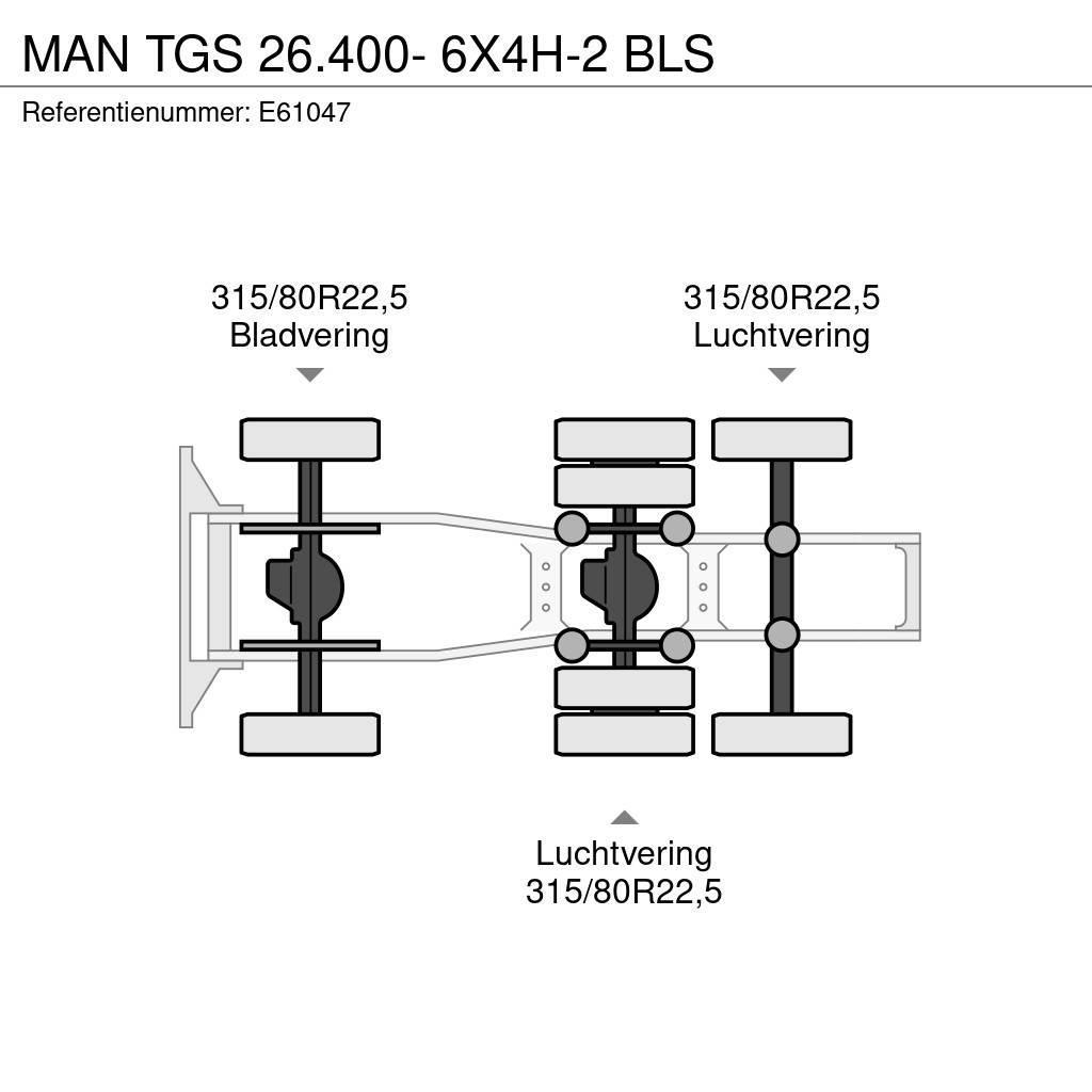 MAN TGS 26.400- 6X4H-2 BLS Cabezas tractoras