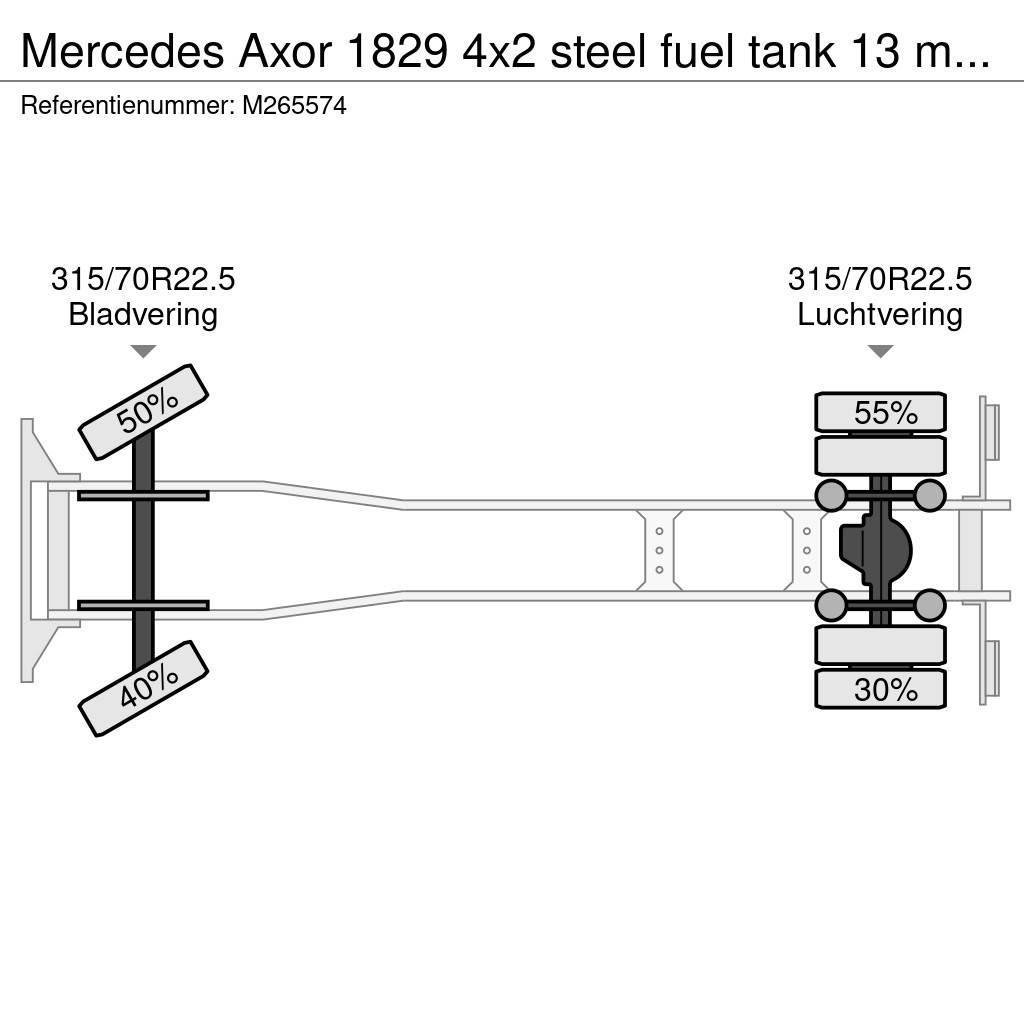 Mercedes-Benz Axor 1829 4x2 steel fuel tank 13 m3 / 5 comp / ADR Camiones cisterna