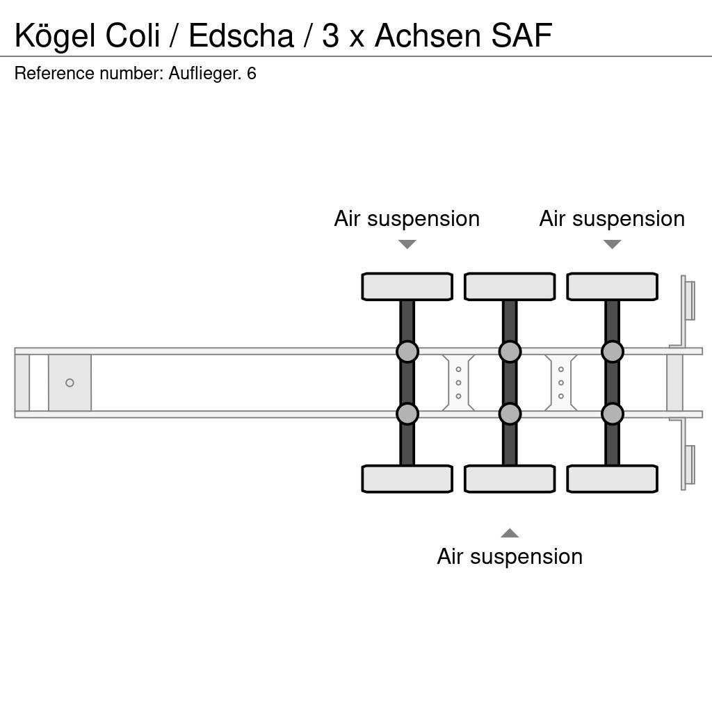 Kögel Coli / Edscha / 3 x Achsen SAF Semirremolques con caja de lona
