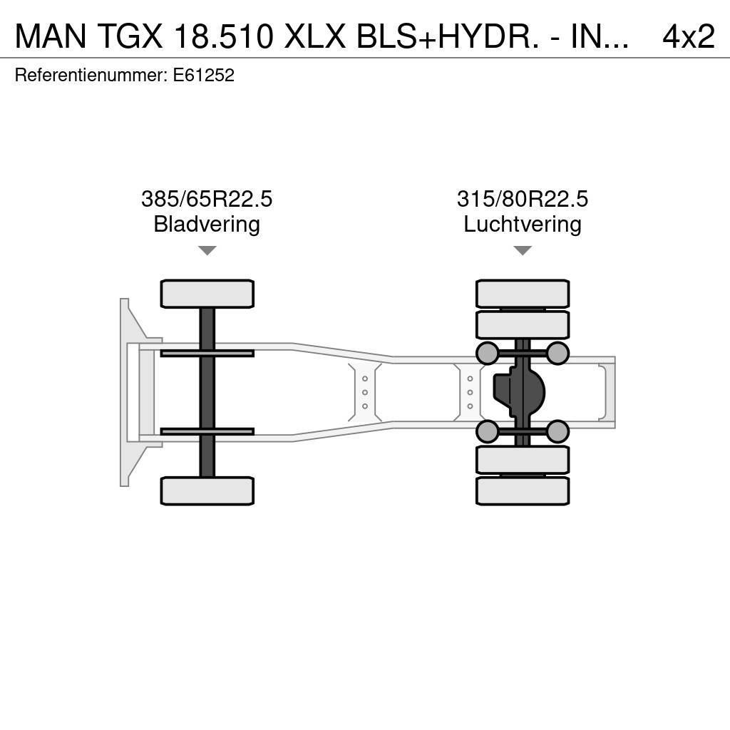 MAN TGX 18.510 XLX BLS+HYDR. - INTARDER Cabezas tractoras