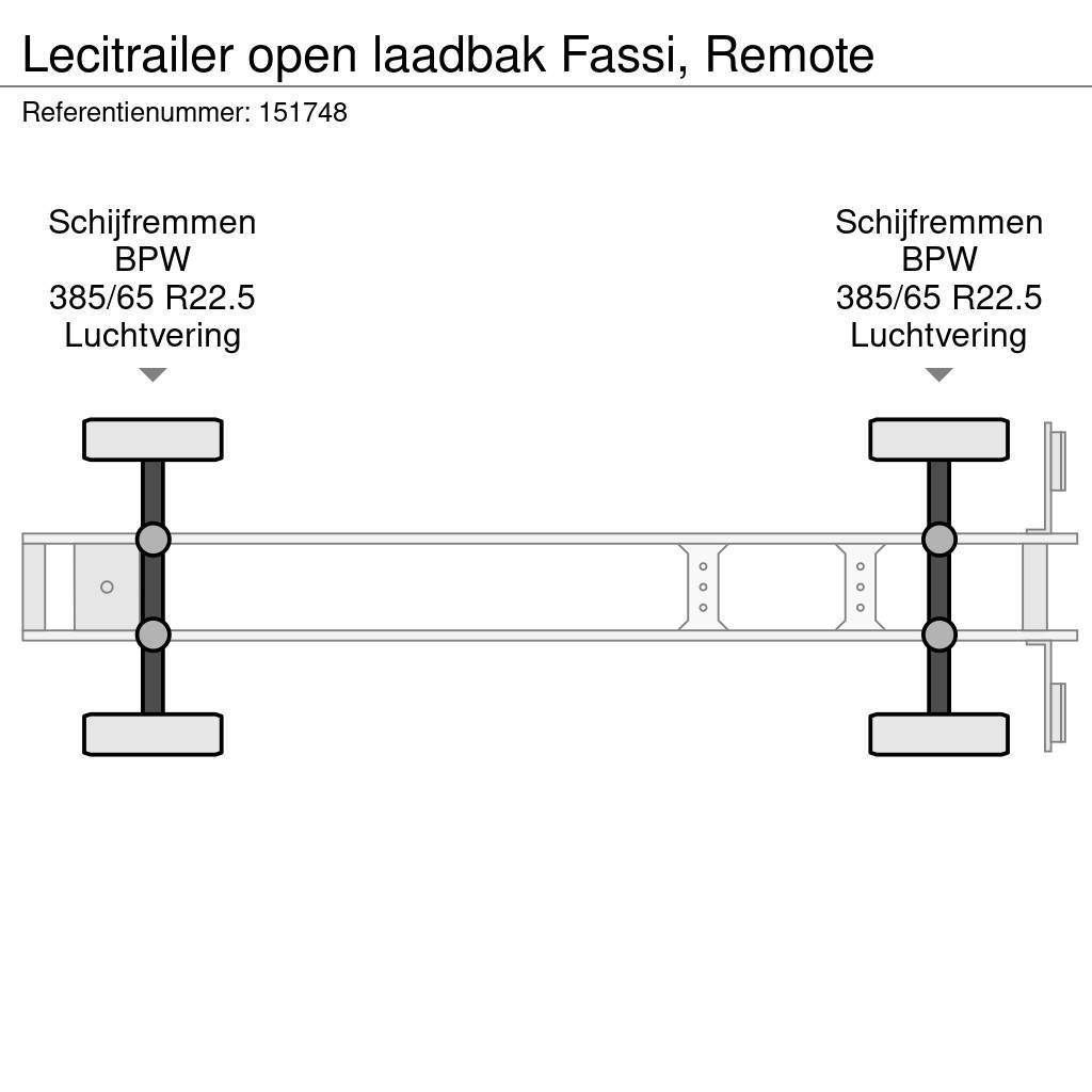 Lecitrailer open laadbak Fassi, Remote Semirremolques de plataformas planas/laterales abatibles