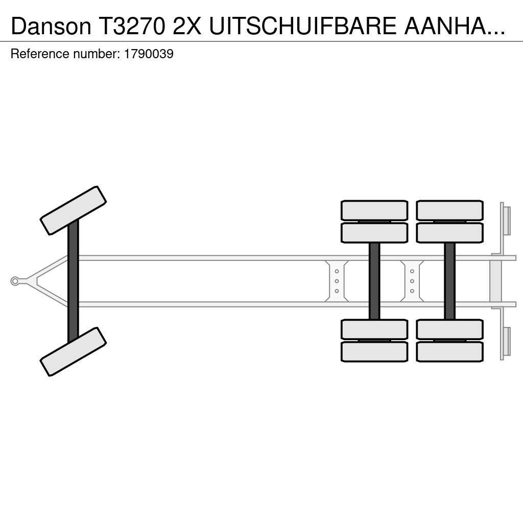 Danson T3270 2X UITSCHUIFBARE AANHANGER/TRAILER/ANHÄNGER Plataforma plana/laterales abatibles