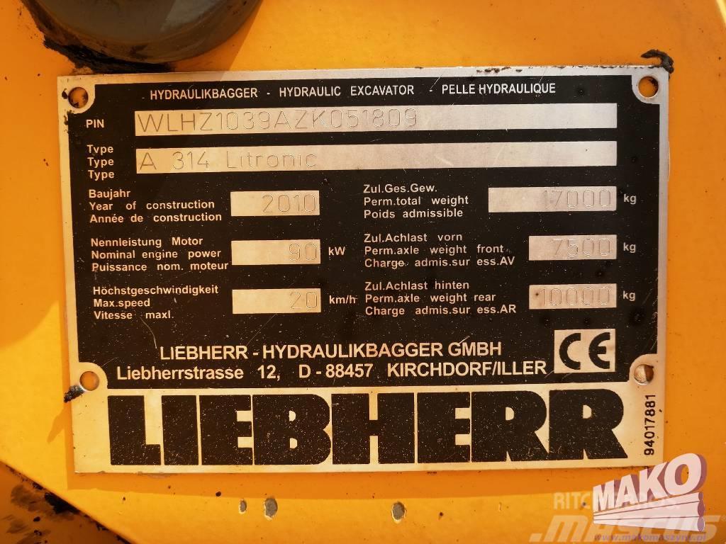 Liebherr A 314 Litronic Excavadoras de ruedas