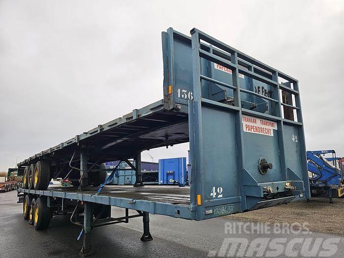 Groenewegen Dro 12 24 | 3 axle heavy duty | Steel suspension | Semirremolques de plataformas planas/laterales abatibles