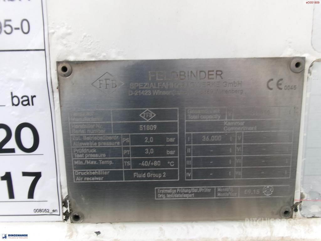 Feldbinder Powder tank alu 36 m3 / 1 comp Semirremolques cisterna