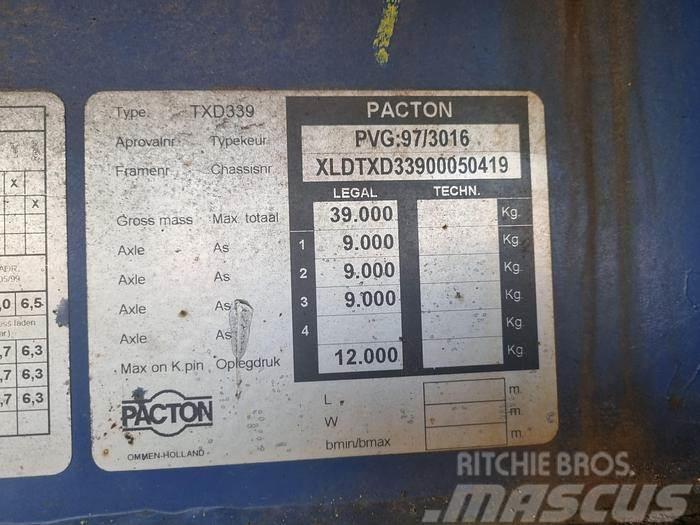 Pacton TXD 339 | Air suspension | BPW ECO P drum Semirremolques de plataformas planas/laterales abatibles