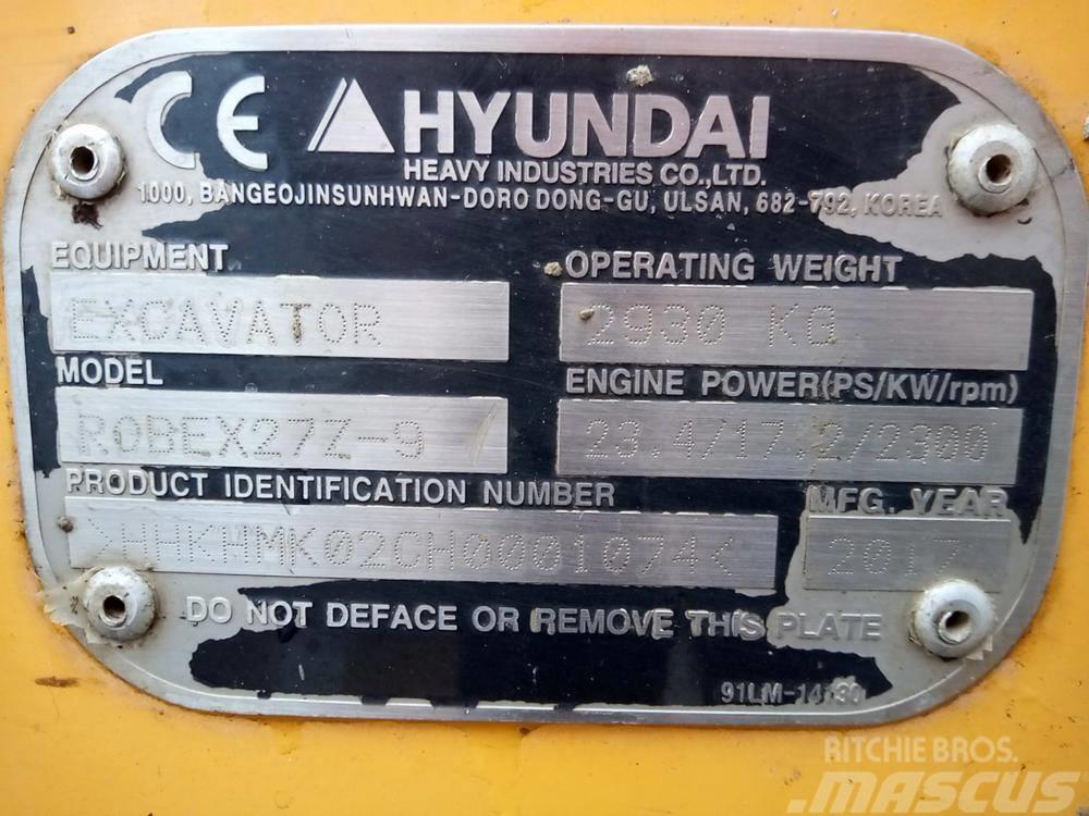 Hyundai Robex 27Z-9 Mini excavadoras < 7t