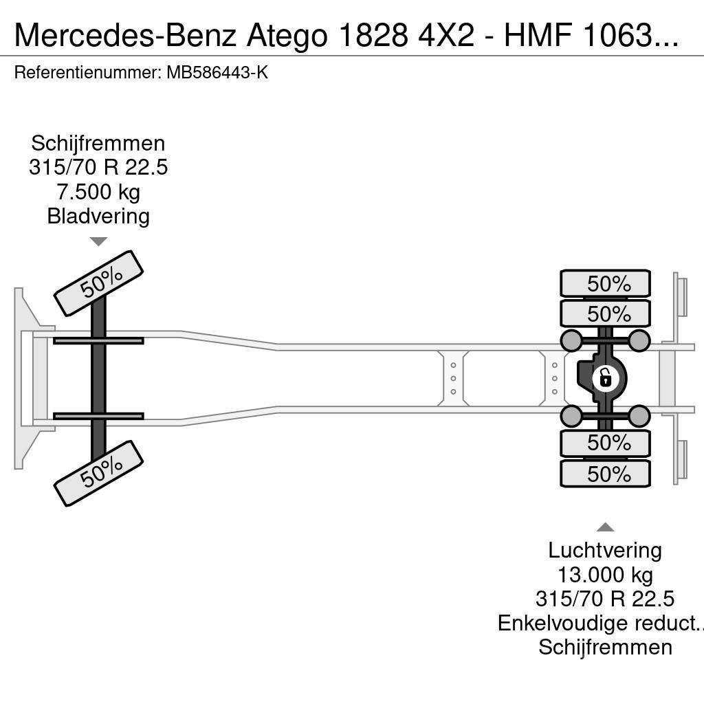 Mercedes-Benz Atego 1828 4X2 - HMF 1063 K2 - MANUAL GEARBOX Grúas todo terreno
