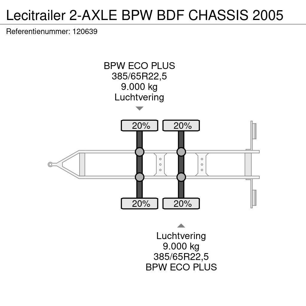 Lecitrailer 2-AXLE BPW BDF CHASSIS 2005 Desmontables