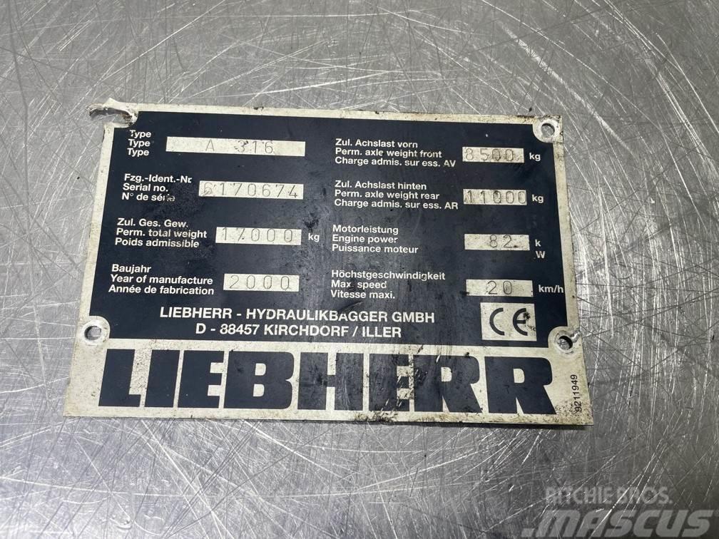 Liebherr A316 -  (For parts) Excavadoras de ruedas