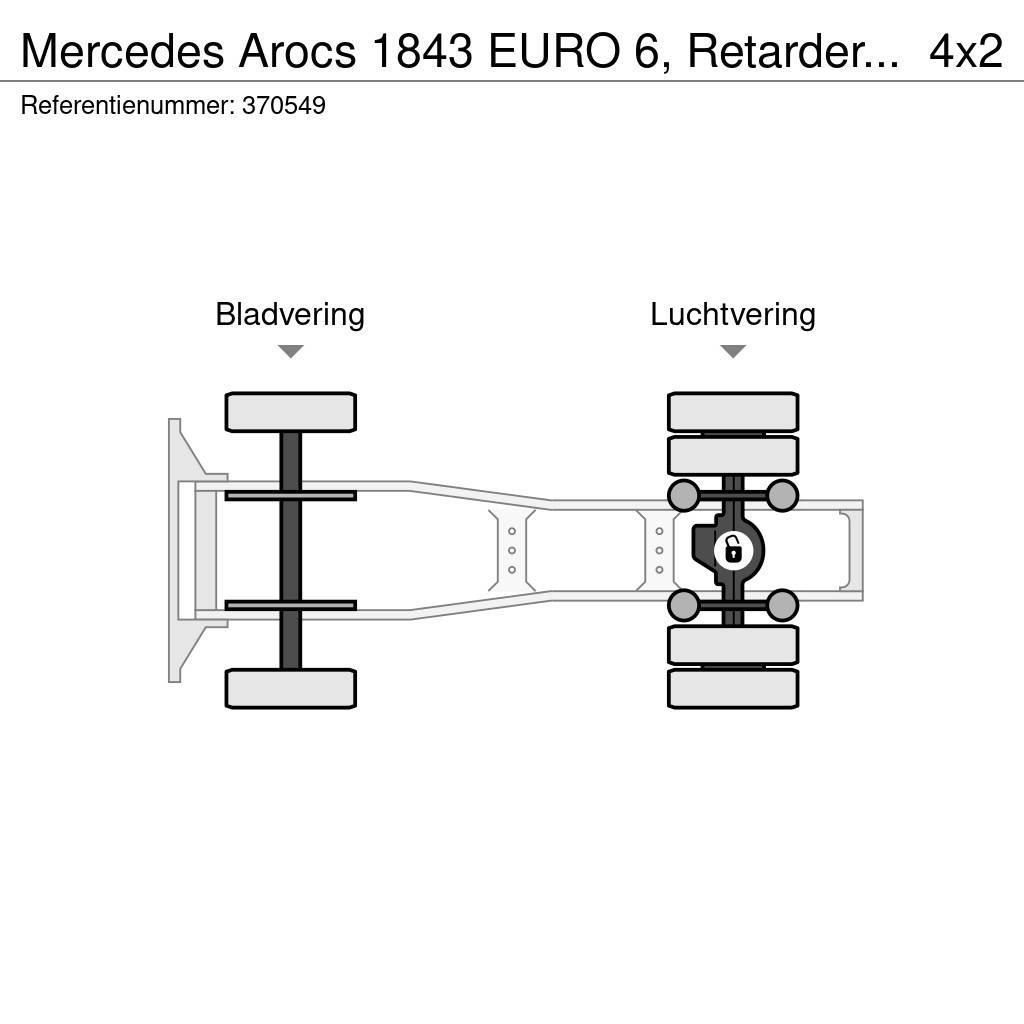 Mercedes-Benz Arocs 1843 EURO 6, Retarder, PTO Cabezas tractoras