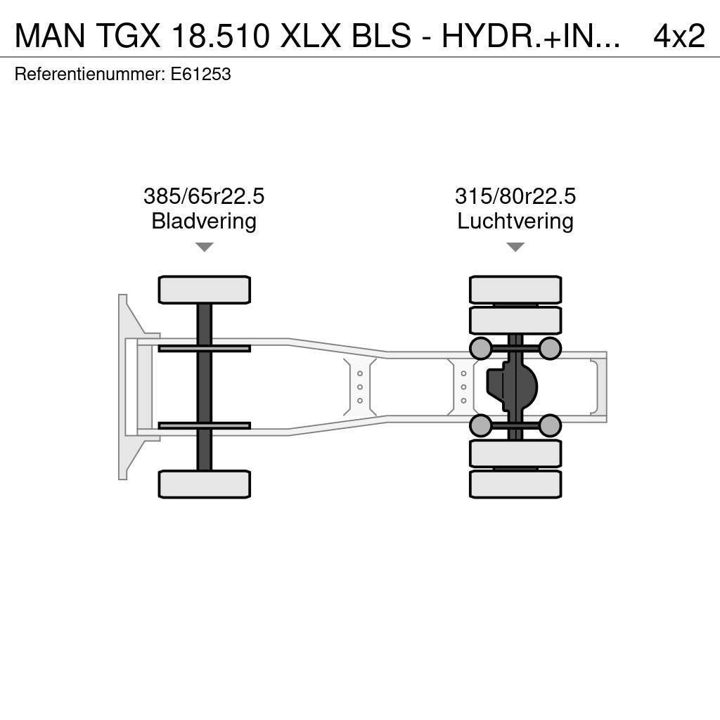MAN TGX 18.510 XLX BLS - HYDR.+INTARDER Cabezas tractoras
