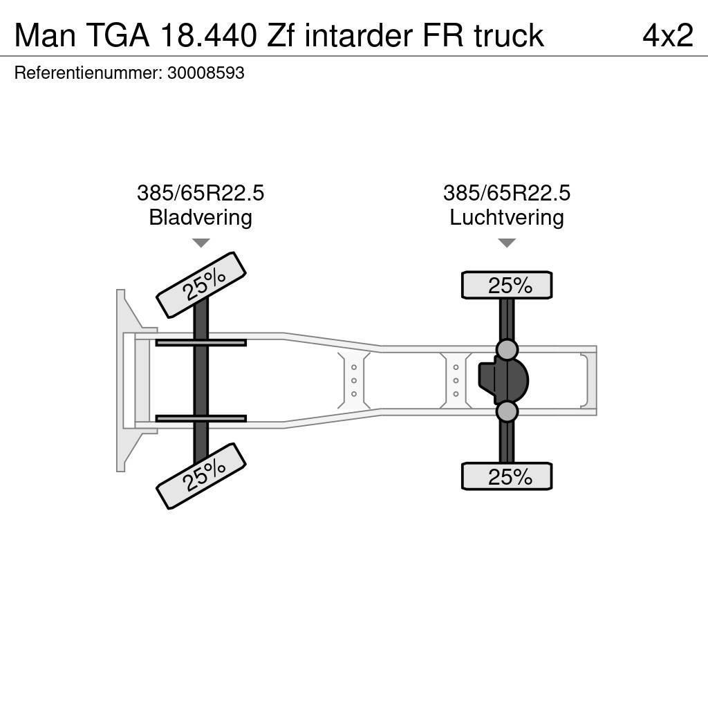 MAN TGA 18.440 Zf intarder FR truck Cabezas tractoras