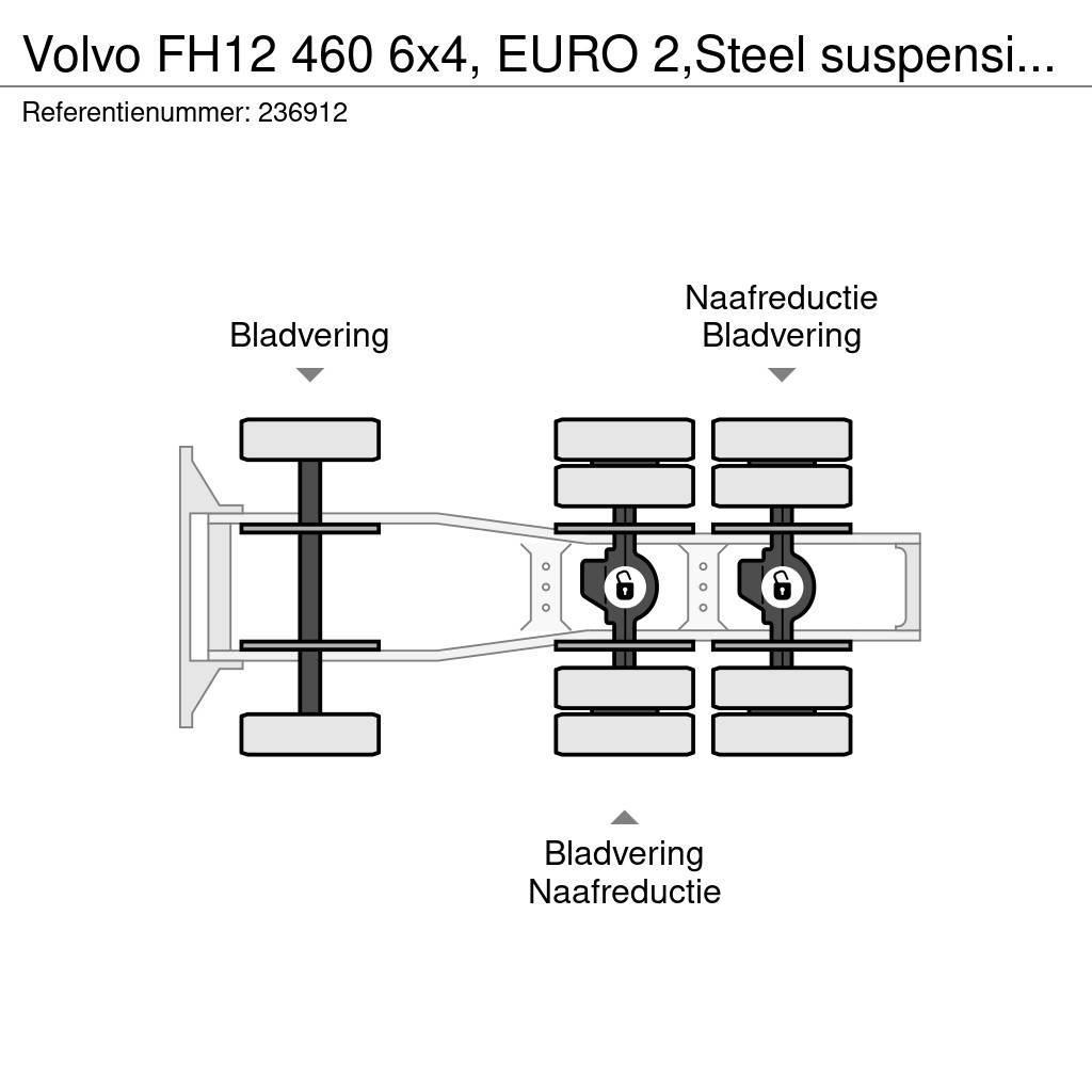 Volvo FH12 460 6x4, EURO 2,Steel suspension, Manual, Hyd Cabezas tractoras