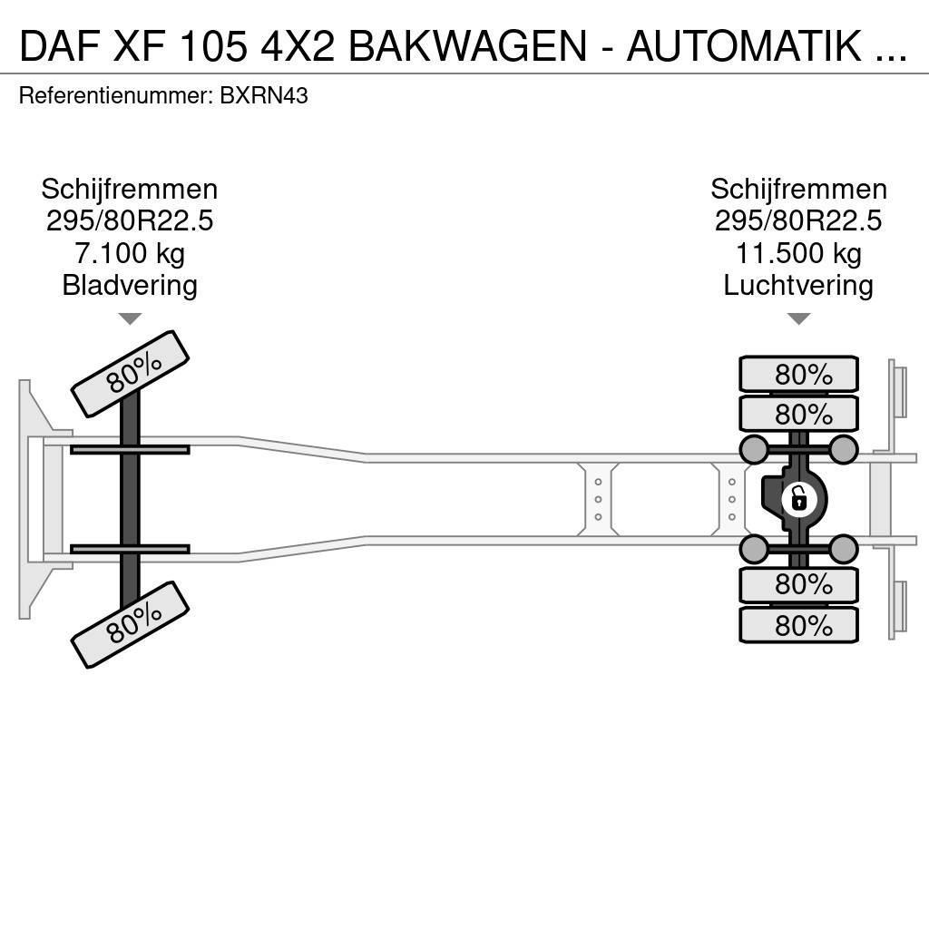 DAF XF 105 4X2 BAKWAGEN - AUTOMATIK - LESAUTO - LOW MI Camiones caja cerrada