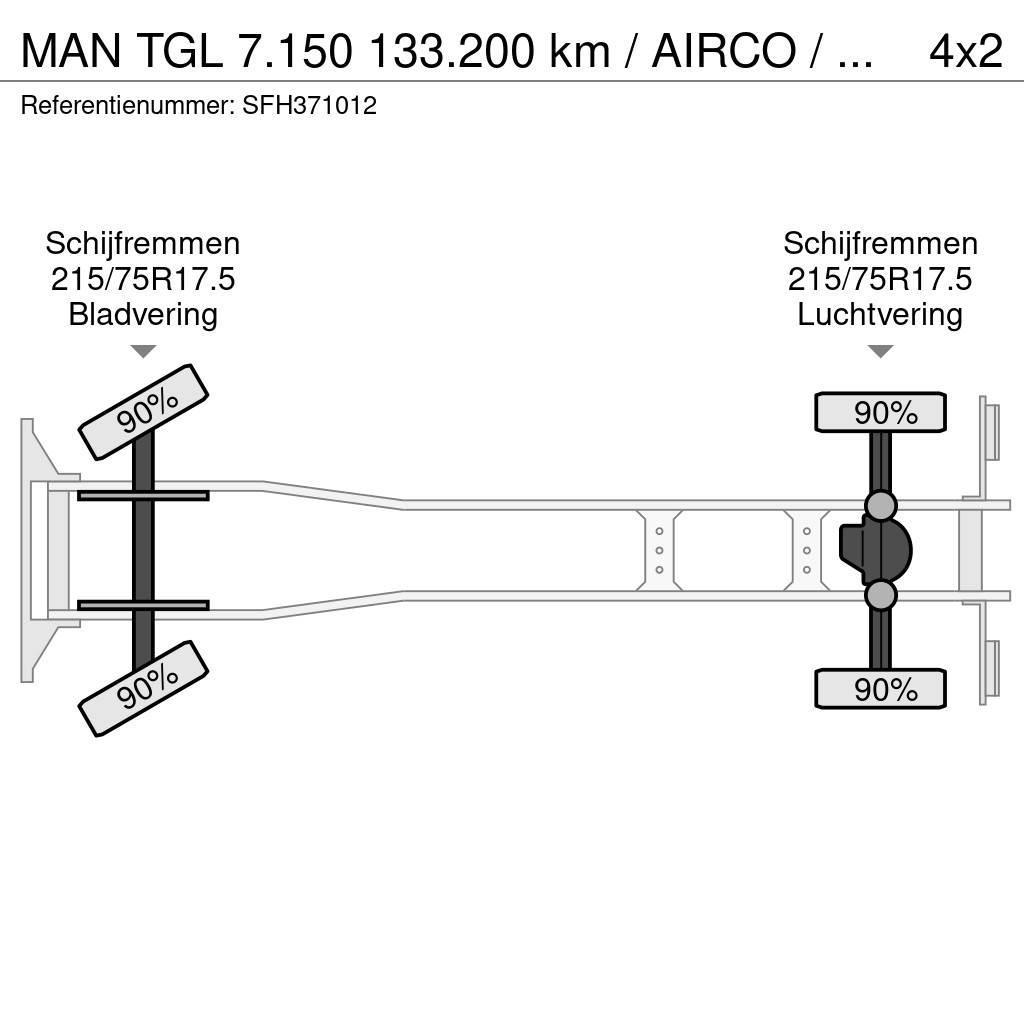 MAN TGL 7.150 133.200 km / AIRCO / MANUEL / CARGOLIFT Camiones caja cerrada