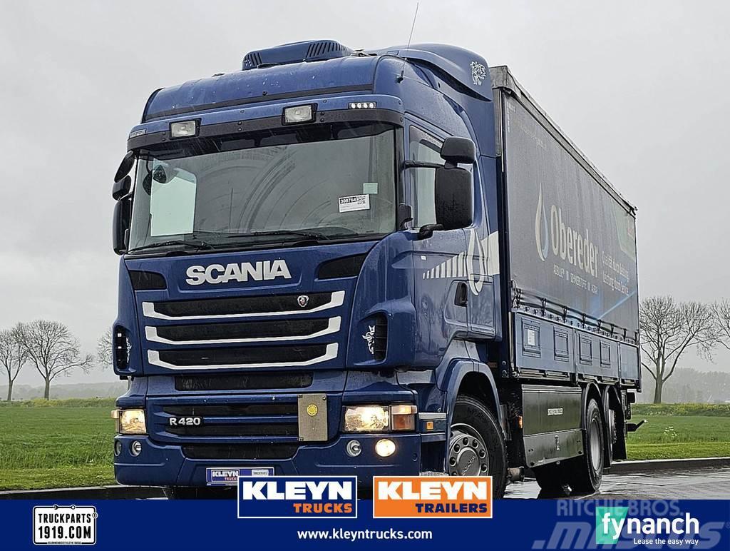 Scania R420 hl 6x2*4 man. ret. Camión con caja abierta