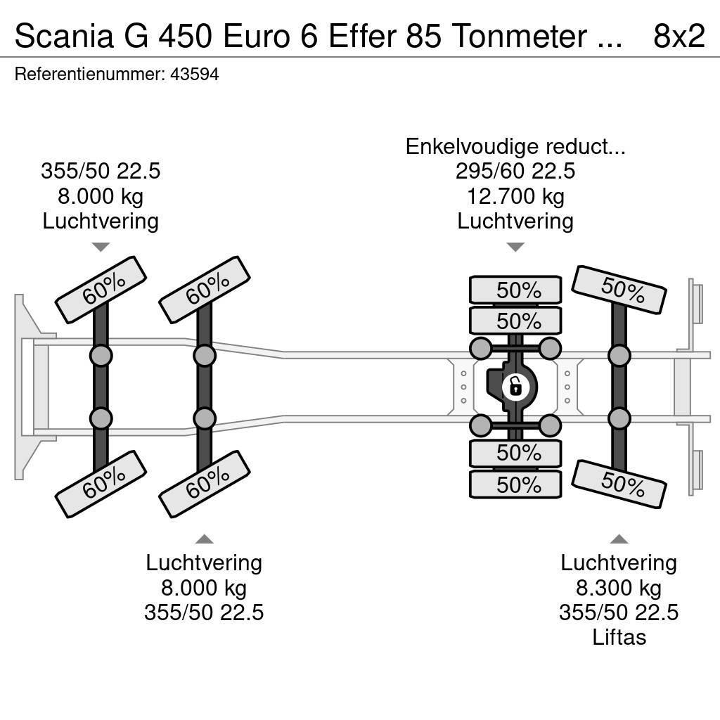 Scania G 450 Euro 6 Effer 85 Tonmeter laadkraan Grúas todo terreno