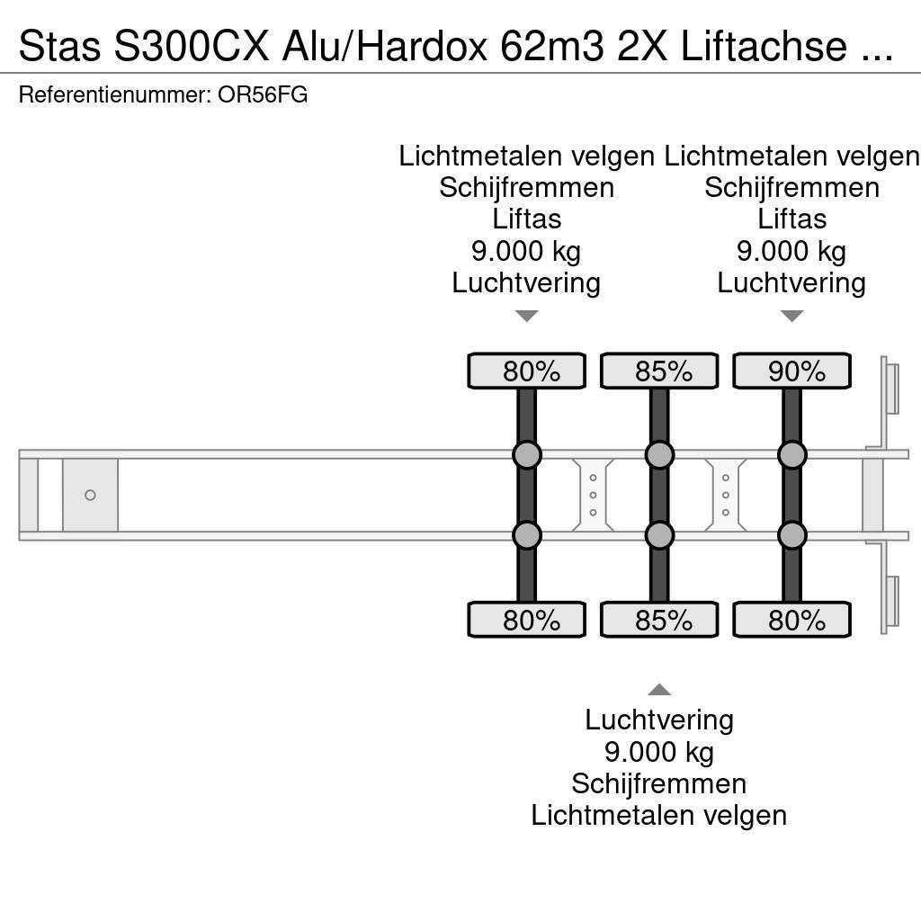 Stas S300CX Alu/Hardox 62m3 2X Liftachse Alcoa LED Semirremolques bañera