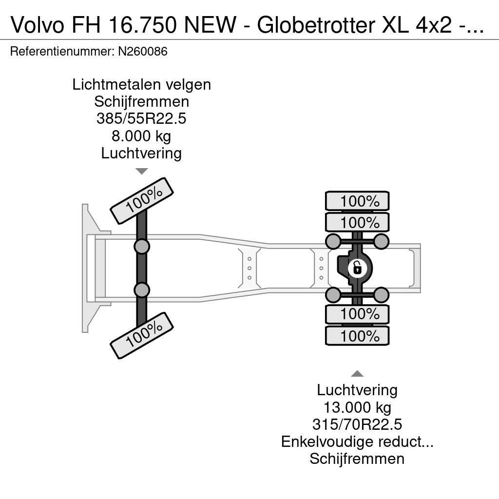 Volvo FH 16.750 NEW - Globetrotter XL 4x2 - Full spec - Cabezas tractoras
