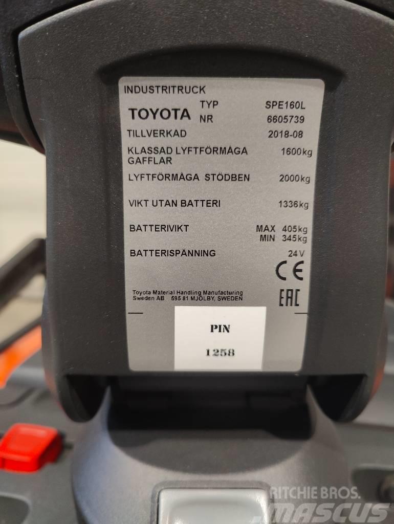 Toyota SPE160L pinkkari Apiladores eléctricos autopropulsados