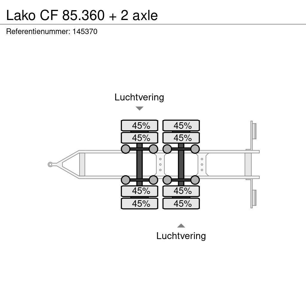 Lako CF 85.360 + 2 axle Plataforma plana/laterales abatibles