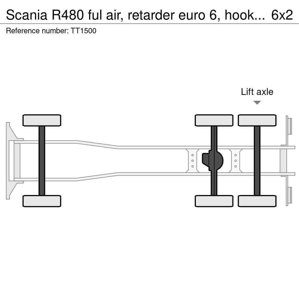 Scania R480 ful air, retarder euro 6, hooklift Camiones polibrazo