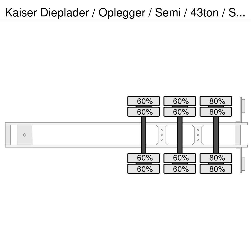 Kaiser Dieplader / Oplegger / Semi / 43ton / Steel Spring Semirremolques de góndola rebajada