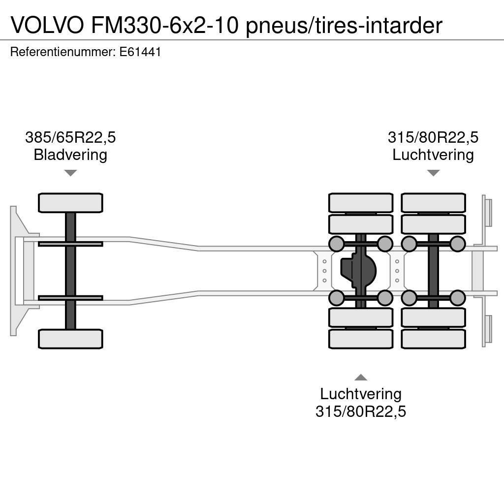 Volvo FM330-6x2-10 pneus/tires-intarder Camión con caja abierta