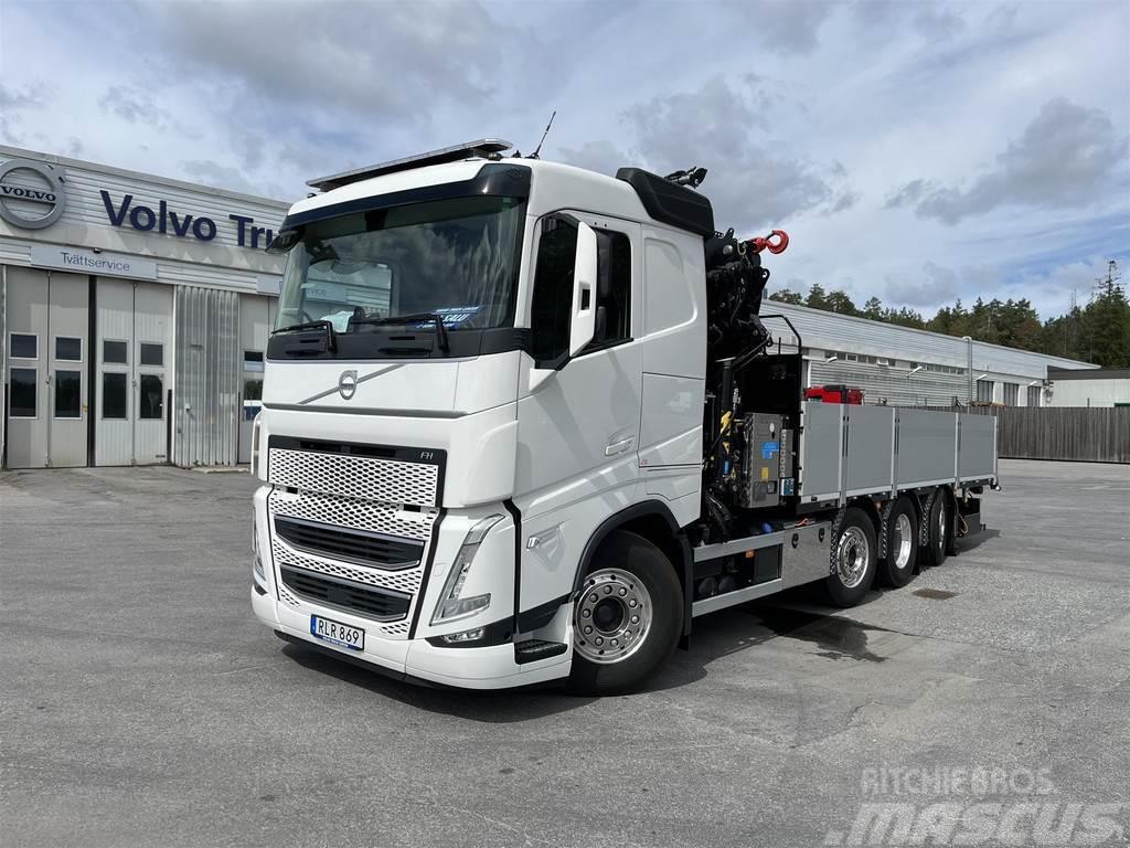Volvo FH Ny större brädgårdsbil 8x2 39 tons kran Camiones plataforma