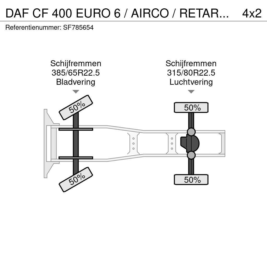 DAF CF 400 EURO 6 / AIRCO / RETARDER Cabezas tractoras