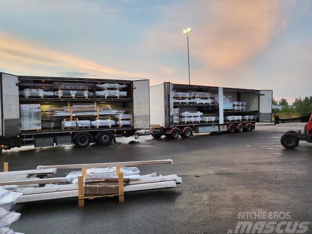 Volvo FH 12 6x2 2-taso lastaus yhdistelmänä Camiones caja cerrada