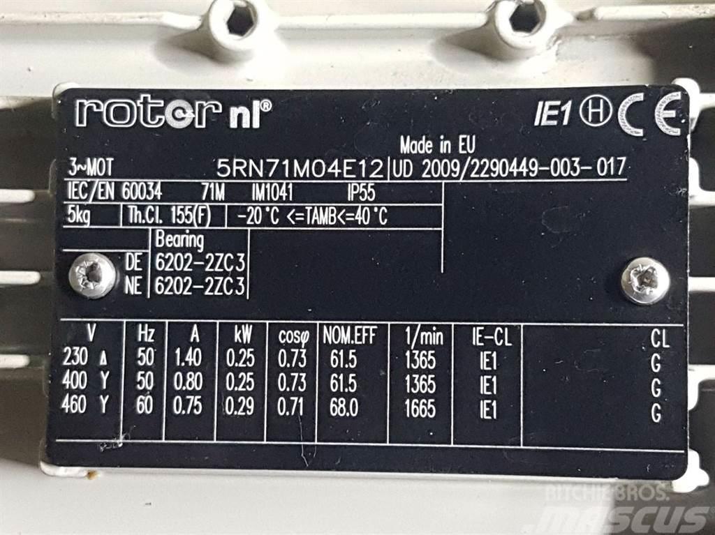  Hydac -0,25 kW-Rotor 5RN71MO4E12-Compact-/steering Hidráulicos